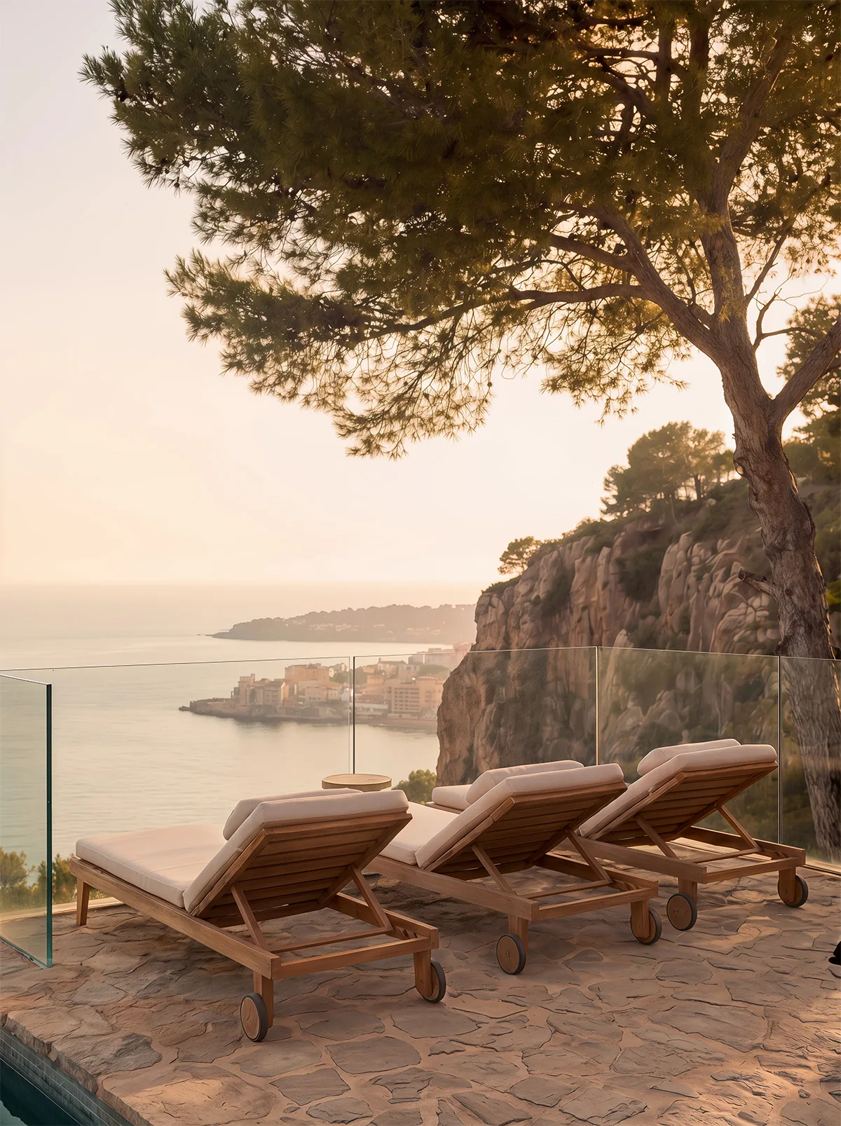 Vista sea luxury furniture AI rendering — interior design